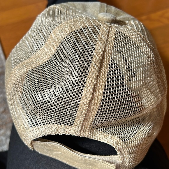 Trucker hat. Brand new without tags. Darker khaki color. Adjustable back. - Picture 2 of 5